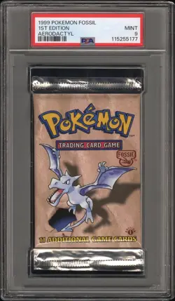 1999 Pokemon Fossil - 1st Edition - PSA 9 SEQUENTIAL GRADED ART SET - 3 Packs - Image 3