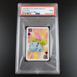 PSA 9 Ivysaur 10 of Clubs Graded Pokemon Mini Bicycle Card - Image 1