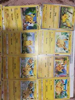 Lot Of 12 NON HOLO Pikachu Pokemon TCG Cards - Image 2
