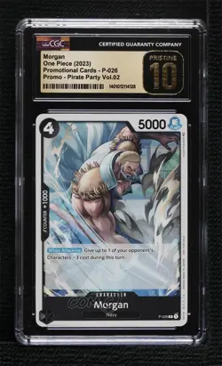 2022-Current One Piece Card Game: Promos English Morgan #P-026 CGC 10 Pristine - Image 1