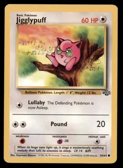 4X Pokemon Card Jigglypuff Jungle 54/64 LIGHTLY PLAYED Non-Holo Common TCG!!!!!! - Image 1