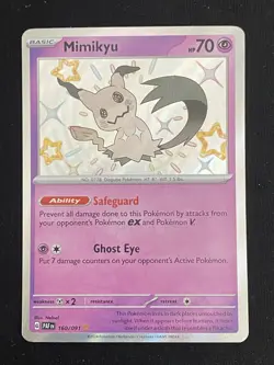 Mimikyu 160/091 Scarlet & Violet Paldean Fates English Pokemon Card - Near Mint - Image 1