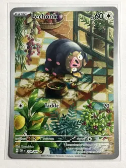 Lechonk 209/197 - Obsidian Flames Illustration Rare Holo Pokemon Card NM - Image 1