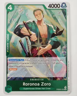One Piece card PRB02-006 Roronoa Zoro R The Best vol.2 English - Image 1
