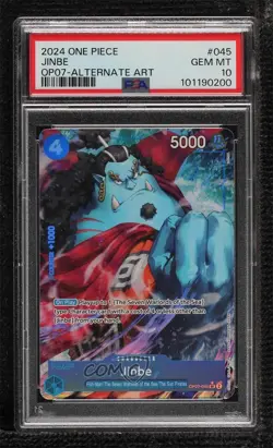 2024 One Piece Card Game: 500 Years in The Future OP07 Jinbe PSA 10 GEM MT - Image 1