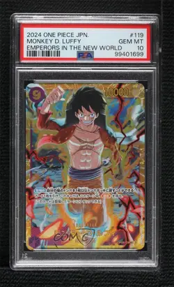 2024 One Piece Card Game: Emperors in the New World OP09 Monkey D Luffy PSA 10 - Image 1
