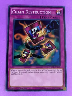1st Edition Chain Destruction (YGLD-ENB38) YuGiOh card (LP) - Image 1