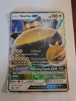 Snorlax GX SM05 - Sun & Moon Black Star Promo Holo JUMBO Pokemon Card - Image 1