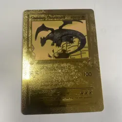 Shining Charizard Gold Foil Fan Art Card Hp100 White Hot Flame🔥🔥🔥 - Image 1