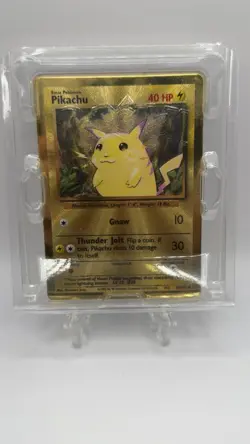 Pikachu Gold Metal Card 58/102 - Celebrations 25th Anniversary - Pokemon TCG - Image 1