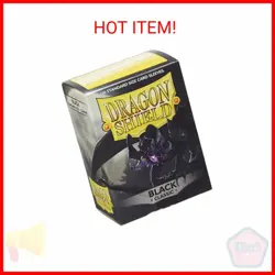 Dragon Shield Standard Size- Classic Black 100 CT - MTG card sleeves are Smooth - Image 1
