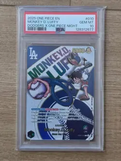 PSA 10 Monkey.D.Luffy (Dodgers x ONE PIECE) One Piece Promotion Card - Image 1