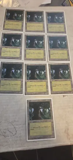 MTG Revised Italian ITA FWB Foreign White Border Basic Land Forest C Tree Left - Image 1