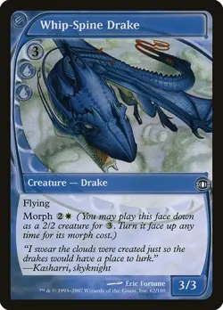Whip-Spine Drake 4x FOIL FUT MTG Future Sight Common NM+ blue - Image 1