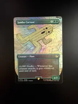 MTG Final Fantasy English Jumbo Cactuar Borderless 0343 Foil - Image 1