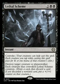 Lethal Scheme Light Play, English Magic the Gathering MTG Commander: The Lost Ca - Image 1