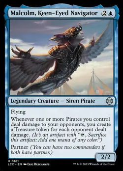 Malcolm, Keen-Eyed Navigator Light Play, English Magic the Gathering MTG Command - Image 1