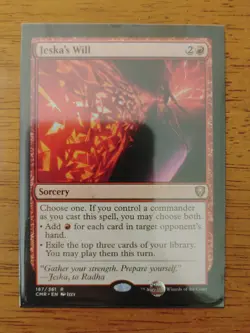 MTG Jeska's Will NM Commander Legends - Magic the Gathering Red Sorcery Cmdr - Image 1
