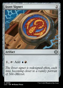 Izzet Signet Light Play, English Magic the Gathering MTG Commander: The Lost Cav - Image 1