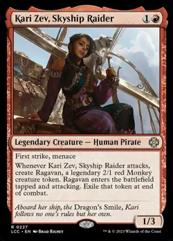 Kari Zev, Skyship Raider Light Play, English Magic the Gathering MTG Commander: - Image 1