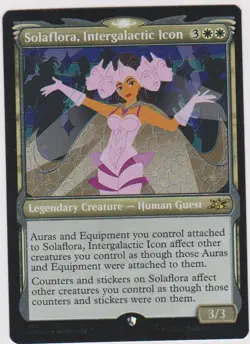 1X SOLAFLORA, INTERGALACTIC ICON -GALAXY FOIL RARE UNFINITY MTG MAGIC MINT - Image 1