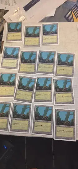 MTG Revised Italian ITA FWB Foreign White Border Basic Land Forest A Foggy Tree - Image 1