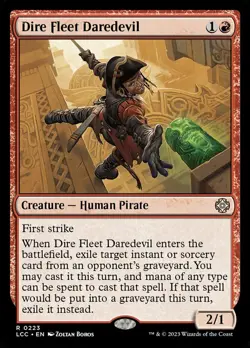 Dire Fleet Daredevil Light Play, English Magic the Gathering MTG Commander: The - Image 1