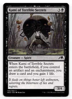 Kami of Terrible Secrets - NM MTG NEO - Kamigawa: Neon Dynasty 105/302 - Image 1