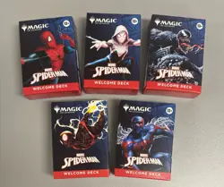 MTG Spider-Man Lot of (5) Welcome Decks SEALED White Blue Black Red Green - Image 1
