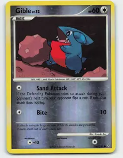 2009 Pokemon, Supreme Victors, #106/147 Gible, Reverse Holo Common - Image 1