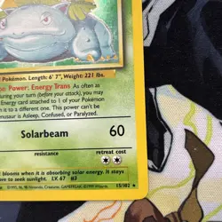 Venusaur 15/102 Holo Rare Base Set 1999 Pokemon Card WOTC NM - Image 4