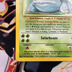 Venusaur 15/102 Holo Rare Base Set 1999 Pokemon Card WOTC NM - Image 5