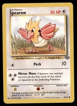 4X Pokemon Card Spearow Jungle 62/64 LIGHTLY PLAYED Non-Holo Common TCG!!!!!!!!! - Image 1