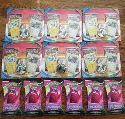 Pokemon TCG Fusion Strike 2-Pack Blister + 6 Sleeves (18 Total Packs) New Sealed - Image 1