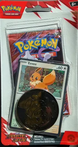 Pokemon TCG Scarlet & Violet Destined Rivals Checklane Blister EEVEE New Sealed - Image 1