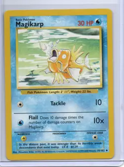 Pokemon Base Set Magikarp #035/102 Uncommon Vintage Unlimited - Image 1