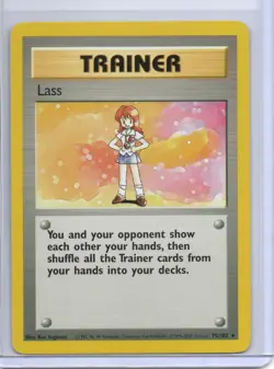 Pokemon Base Set Lass #075/102 Rare Vintage Unlimited - Image 1