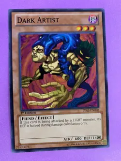 Yugioh - 3X Dark Artist - Common - 1st Edition - LVAL-EN090 - NM - Image 1