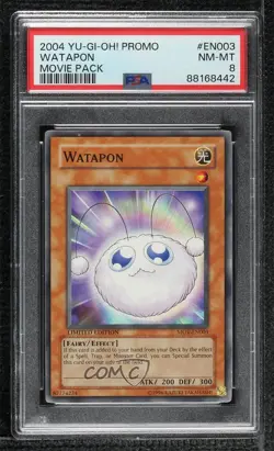 Watapon YuGiOh Pyramid of Light Movie Pack Limited Edition Promo PSA 8 2004 - Image 1