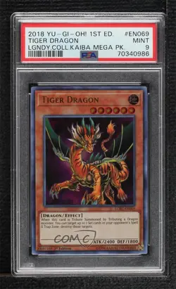 Tiger Dragon Ultra Rare 1st Ed. YuGiOh Legendary Collection Kaiba PSA 9 MINT - Image 1