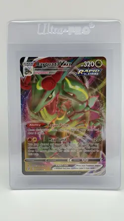 Rayquaza VMAX Pokemon Card Rapid Strike Full Art Holo Rare Crown Zenith 111/203 - Image 1