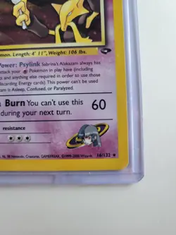 Pokemon Alakazam Sabrina's 16/132 Holographic Rare Gym Challenge TCG Card - Image 4