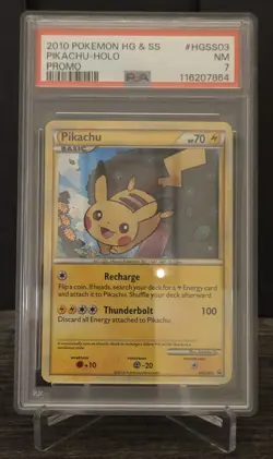 Pikachu HGSS03 Black Star Promo PSA 7 2010 Pokemon Card Game - Image 1