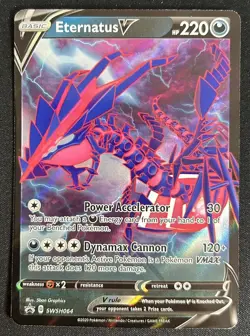 Eternatus V SWSH064 Black Star Promo Ultra Rare Holo Pokemon TCG Card NM - Image 1