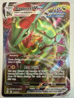 Pokemon TCG Rayquaza VMAX Holo Ultra Rare Card Evolving Skies 111/203 - Image 1