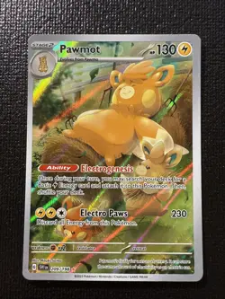Pokemon Pawmot TCG Illustration Rare Card 209/198 SV01 Scarlet & Violet Base Set - Image 1
