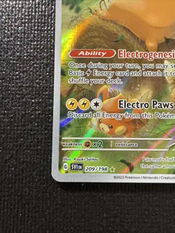 Pokemon Pawmot TCG Illustration Rare Card 209/198 SV01 Scarlet & Violet Base Set - Image 5