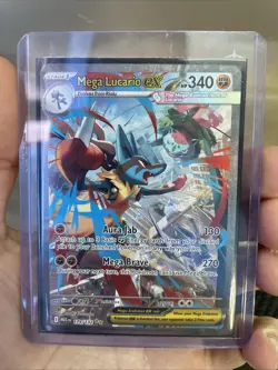 Mega Lucario Ex 179/132 Gold Secret Rare Secret Rare Pokemon Card NM Near Mint - Image 1