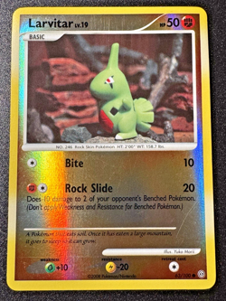 Larvitar 63/100 D&P Stormfront Pokemon Card Reverse Holo Foil Rare HP - Image 1
