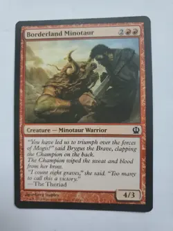 MTG Magic The Gathering Card Borderland Minotaur Creature Minotaur Warrior Red - Image 1